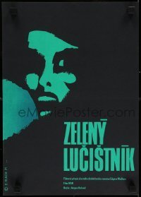 6y240 GREEN ARCHER Czech 11x16 '71 really cool close up art by Vlach, from Edgar Wallace novel!