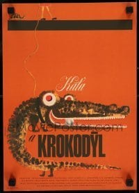 6y245 KATIA & THE CROCODILE Czech 11x15 '65 Plivora-Simkova's Kata a krokodyl, wacky Ziegler art!