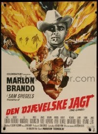 6y334 CHASE Danish '66 Marlon Brando, Jane Fonda, Robert Redford, directed by Arthur Penn