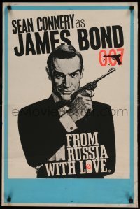 6y382 FROM RUSSIA WITH LOVE English double crown '64 different art of Sean Connery as James Bond!