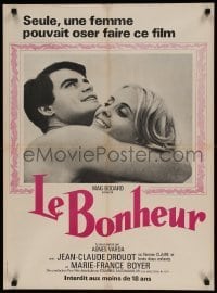 6y747 LE BONHEUR French 22x30 '65 Agnes Varda's Le Bonheur, c/u of Drouot & Marie France-Boyer!