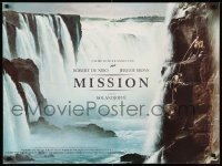 6y753 MISSION French 24x31 '86 Robert De Niro, Jeremy Irons, cool waterfall artwork!