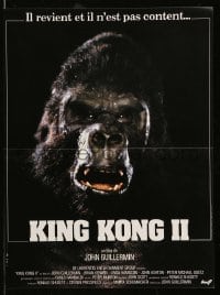 6y814 KING KONG LIVES French 15x21 '86 great different close up of the huge unhappy ape!