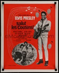 6y815 KISSIN' COUSINS French 16x20 '70 images of Elvis Presley with guitar & girls, Guys art