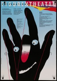 6y046 FIGURENTHEATER INTERNATIONALES FESTIVAL German '89 wild hand art by Alain Le Quernec!