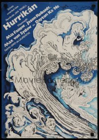 6y195 HURRICANE Hungarian 16x23 '81 Jason Robards, Max Von Sydow, wild, different art!
