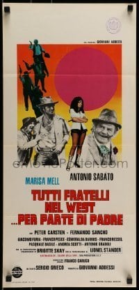 6y451 ALL THE BROTHERS OF THE WEST SUPPORT THEIR FATHER Italian locandina '72 spaghetti western!