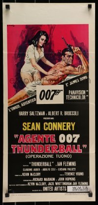6y510 THUNDERBALL Italian locandina R71 art of Sean Connery as James Bond 007 by Averado Ciriello!