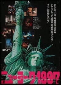 6y558 ESCAPE FROM NEW YORK Japanese '81 John Carpenter, cool images and Statue of Liberty!