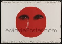 6y961 EMPIRE OF THE SUN Polish 27x38 '89 Stephen Spielberg, 1st Christian Bale, Pagowski art!