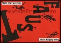 6y963 FAUST stage play Polish 27x38 '89 Roman Cieslewicz artwork of little devils!