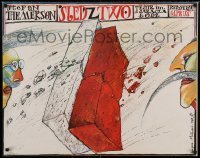 6y991 SLEDZTWO stage play Polish 27x34 '88 great, wild artwork by Gregor Matedci!