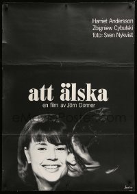 6y140 TO LOVE Swedish '64 Jorn Donner's Att Alska, sexy Swedish Harriet Andersson, black design!