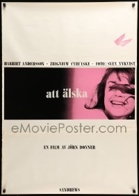 6y141 TO LOVE Swedish '64 Jorn Donner's Att Alska, sexy Swedish Harriet Andersson, white design!