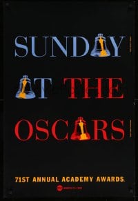 6z050 71ST ANNUAL ACADEMY AWARDS 1sh 1999 Sunday at the Oscars, cool ringing bell design