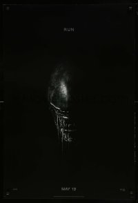 6z069 ALIEN COVENANT style A teaser DS 1sh 2017 Ridley Scott, Fassbender, drooling close-up, run!