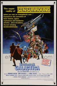 6z125 BATTLESTAR GALACTICA style C 1sh 1978 great sci-fi art by Robert Tanenbaum!