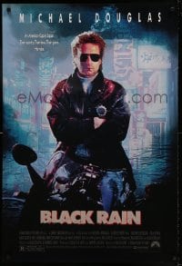6z143 BLACK RAIN 1sh 1989 Ridley Scott, Michael Douglas is an American cop in Japan!