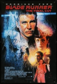 6z145 BLADE RUNNER 1sh R2007 Ridley Scott sci-fi classic, art of Harrison Ford by Drew Struzan!