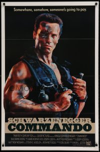 6z211 COMMANDO int'l 1sh 1985 Arnold Schwarzenegger is going to make someone pay!