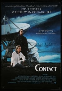 6z220 CONTACT DS 1sh 1997 Jodie Foster, Matthew McConaughey, message from deep space!