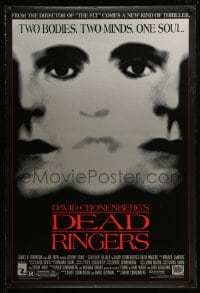 6z250 DEAD RINGERS 1sh 1988 Jeremy Irons & Genevieve Bujold, David Cronenberg, borderless design!