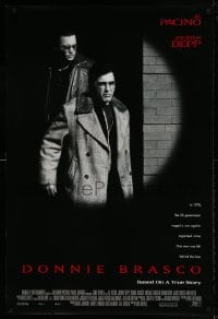 6z269 DONNIE BRASCO DS 1sh 1997 Al Pacino is betrayed by undercover cop Johnny Depp!