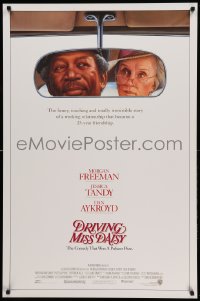 6z276 DRIVING MISS DAISY 1sh 1989 art of Morgan Freeman & Jessica Tandy, Bruce Beresford directed!