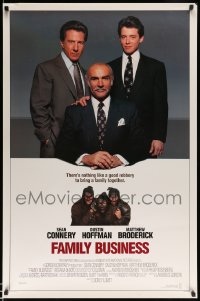 6z308 FAMILY BUSINESS int'l 1sh 1989 great image of Sean Connery, Dustin Hoffman & Matthew Broderick
