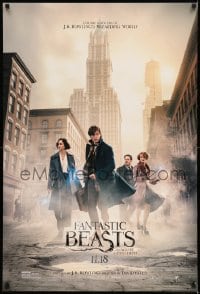 6z312 FANTASTIC BEASTS & WHERE TO FIND THEM teaser DS 1sh 2016 Yates, J.K. Rowling, Ezra Miller!