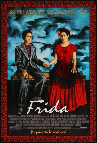 6z342 FRIDA 1sh 2002 artwork of sexy Salma Hayek as artist Frida Kahlo!