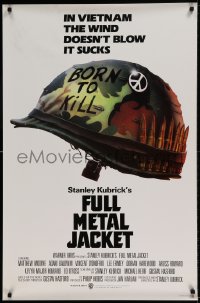 6z349 FULL METAL JACKET advance 1sh 1987 Stanley Kubrick Vietnam War movie, Philip Castle art!