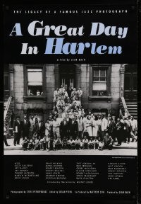 6z385 GREAT DAY IN HARLEM 1sh 1994 great portrait of jazz musicians & family in New York!