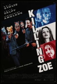 6z518 KILLING ZOE 1sh 1994 partially written by Tarantino, wacky masked people with guns!