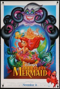 6z564 LITTLE MERMAID advance DS 1sh R1997 great images of Ariel & cast, Disney cartoon!