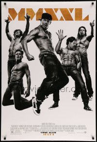 6z596 MAGIC MIKE XXL advance DS 1sh 2015 full-length image of barechested Channing Tatum and cast!
