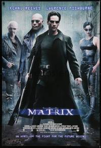 6z614 MATRIX advance DS 1sh 1999 Keanu Reeves, Carrie-Anne Moss, Laurence Fishburne, Wachowskis!