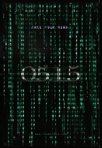 6z615 MATRIX RELOADED holofoil teaser 1sh 2003 directed by Wachowskis, free your mind on 05.15!