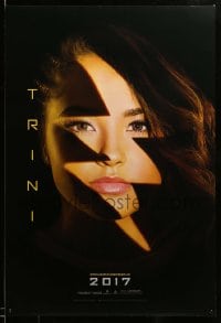 6z714 POWER RANGERS teaser DS 1sh 2017 cool close-up of Becky G. as Trini, The Yellow Ranger!