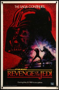 6z012 RETURN OF THE JEDI dated teaser 1sh 1983 George Lucas' Revenge of the Jedi, Drew Struzan art!