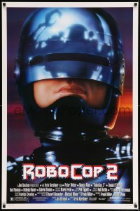 6z753 ROBOCOP 2 1sh 1990 cyborg policeman Peter Weller, sci-fi sequel!