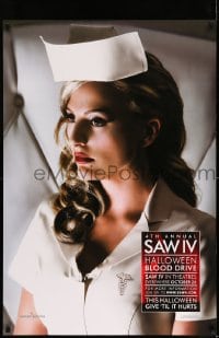 6z781 SAW IV 1sh 2007 Tobin Bell, Halloween blood drive, great profile image of sexy nurse!