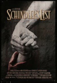 6z785 SCHINDLER'S LIST int'l DS 1sh 1993 Steven Spielberg World War II classic, Best Picture!