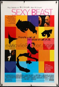6z794 SEXY BEAST 1sh 2000 Ray Winstone, Ian McShane, cool art of Ben Kingsley!