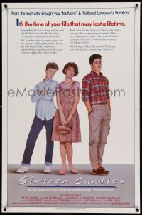 6z816 SIXTEEN CANDLES 1sh 1984 Molly Ringwald, Anthony Michael Hall, directed by John Hughes!