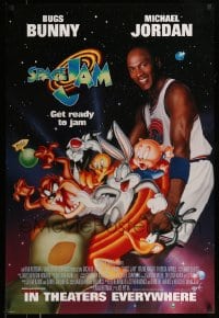 6z830 SPACE JAM int'l 1sh 1996 Michael Jordan & Bugs Bunny with cast in outer space!