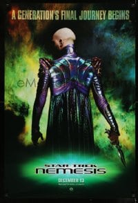 6z865 STAR TREK: NEMESIS teaser 1sh 2002 evil Tom Hardy, a generation's final journey begins!
