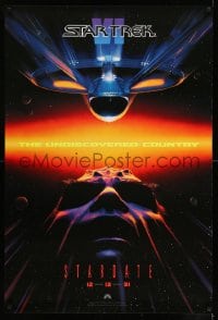 6z859 STAR TREK VI teaser 1sh 1991 William Shatner, Leonard Nimoy, Stardate 12-13-91!