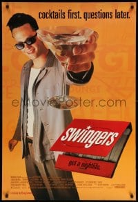 6z888 SWINGERS 1sh 1996 partying Vince Vaughn with giant martini, directed by Doug Liman!