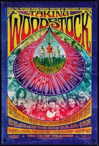 6z891 TAKING WOODSTOCK advance DS 1sh 2009 Ang Lee, cool psychedelic design & art!